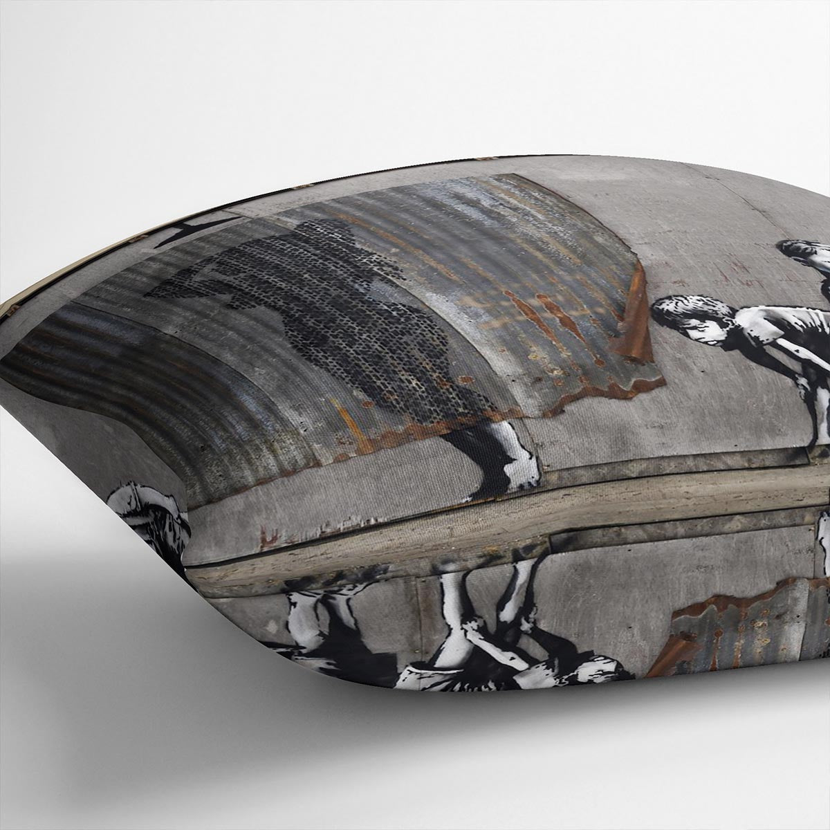 Banksy Woman In Shower Cushion