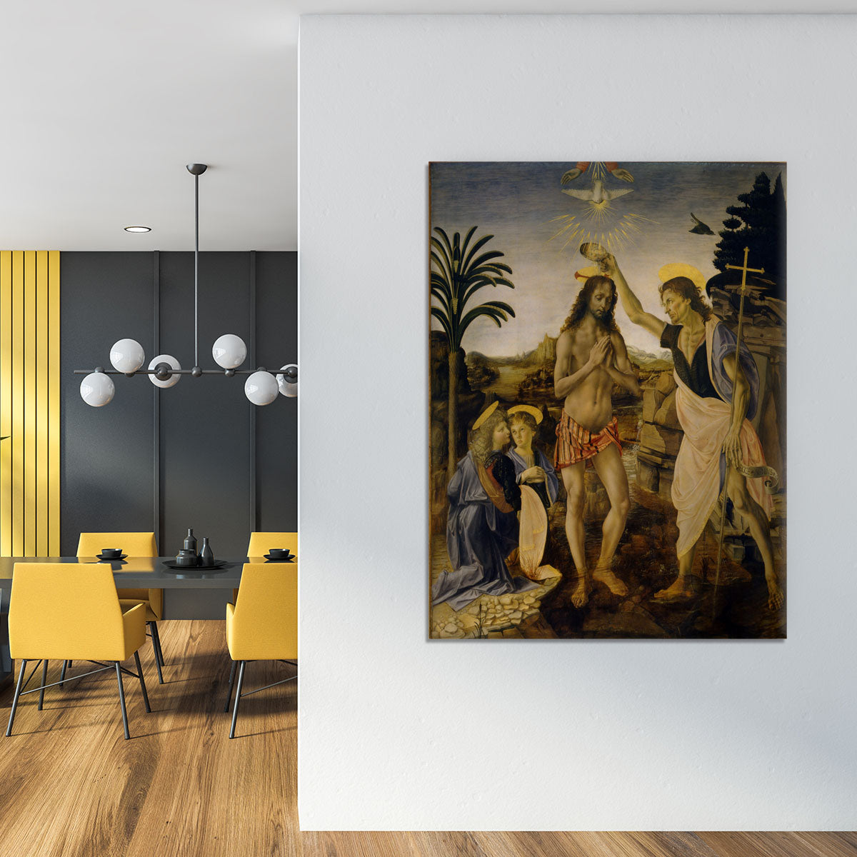 Baptism Of Christ by Da Vinci Canvas Print or Poster - Canvas Art Rocks - 4