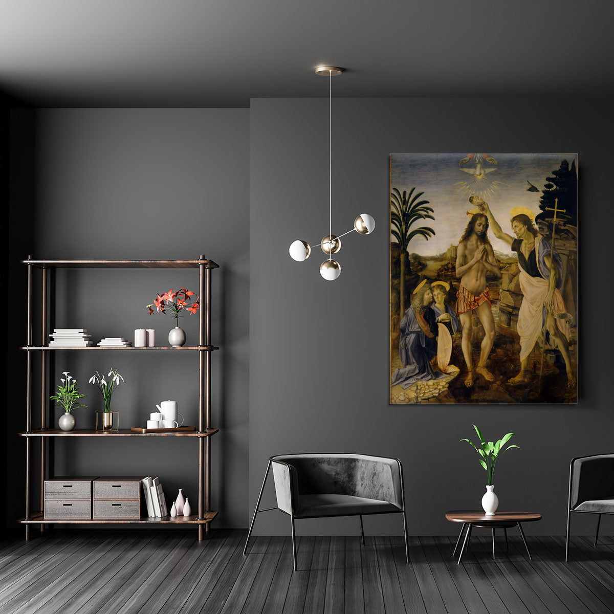 Baptism Of Christ by Da Vinci Canvas Print or Poster - Canvas Art Rocks - 5