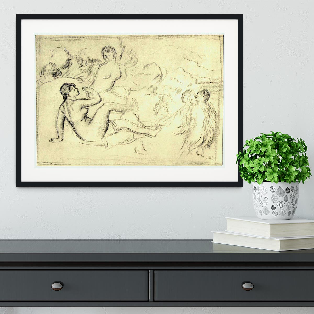 Bather 2 by Renoir Framed Print - Canvas Art Rocks - 1