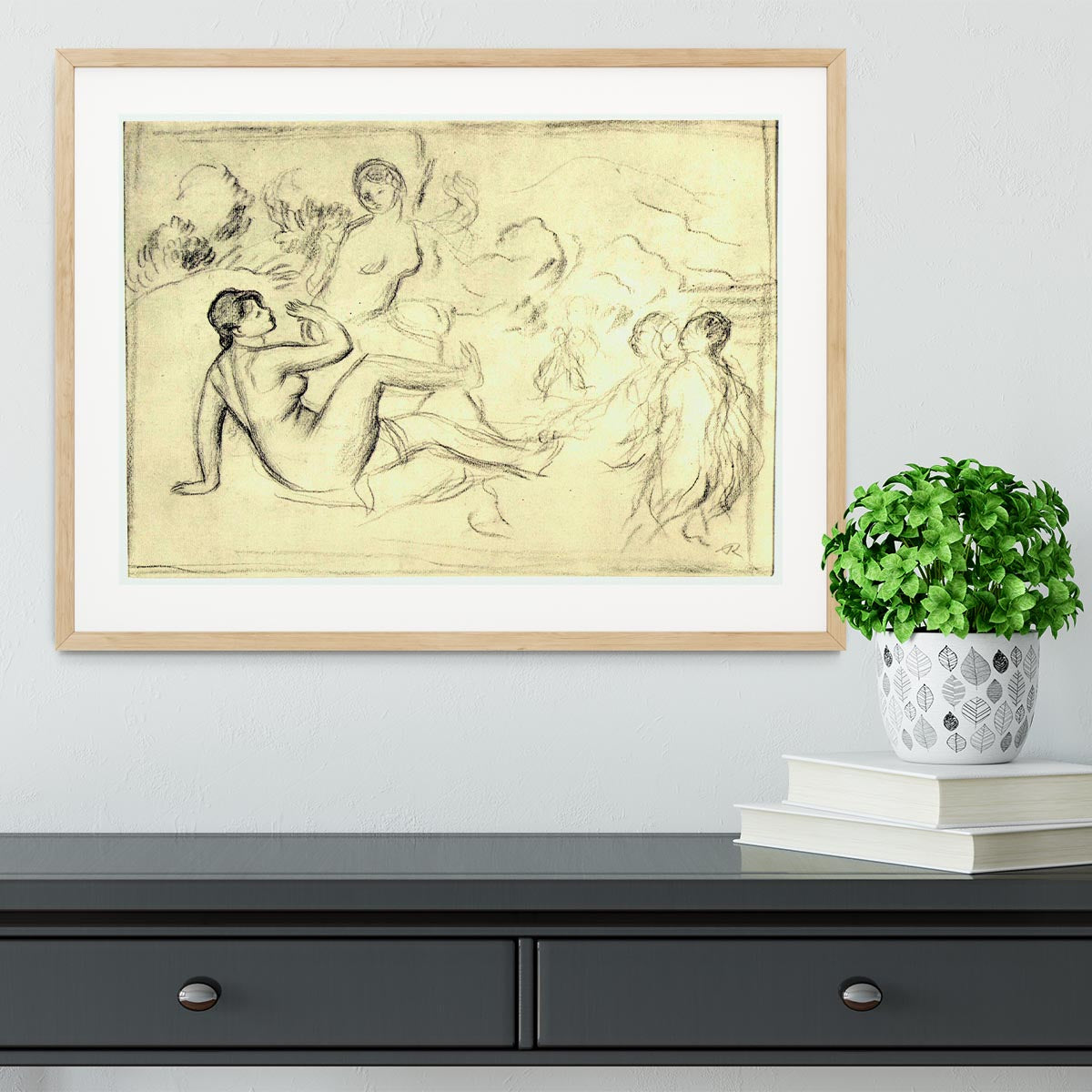 Bather 2 by Renoir Framed Print - Canvas Art Rocks - 3
