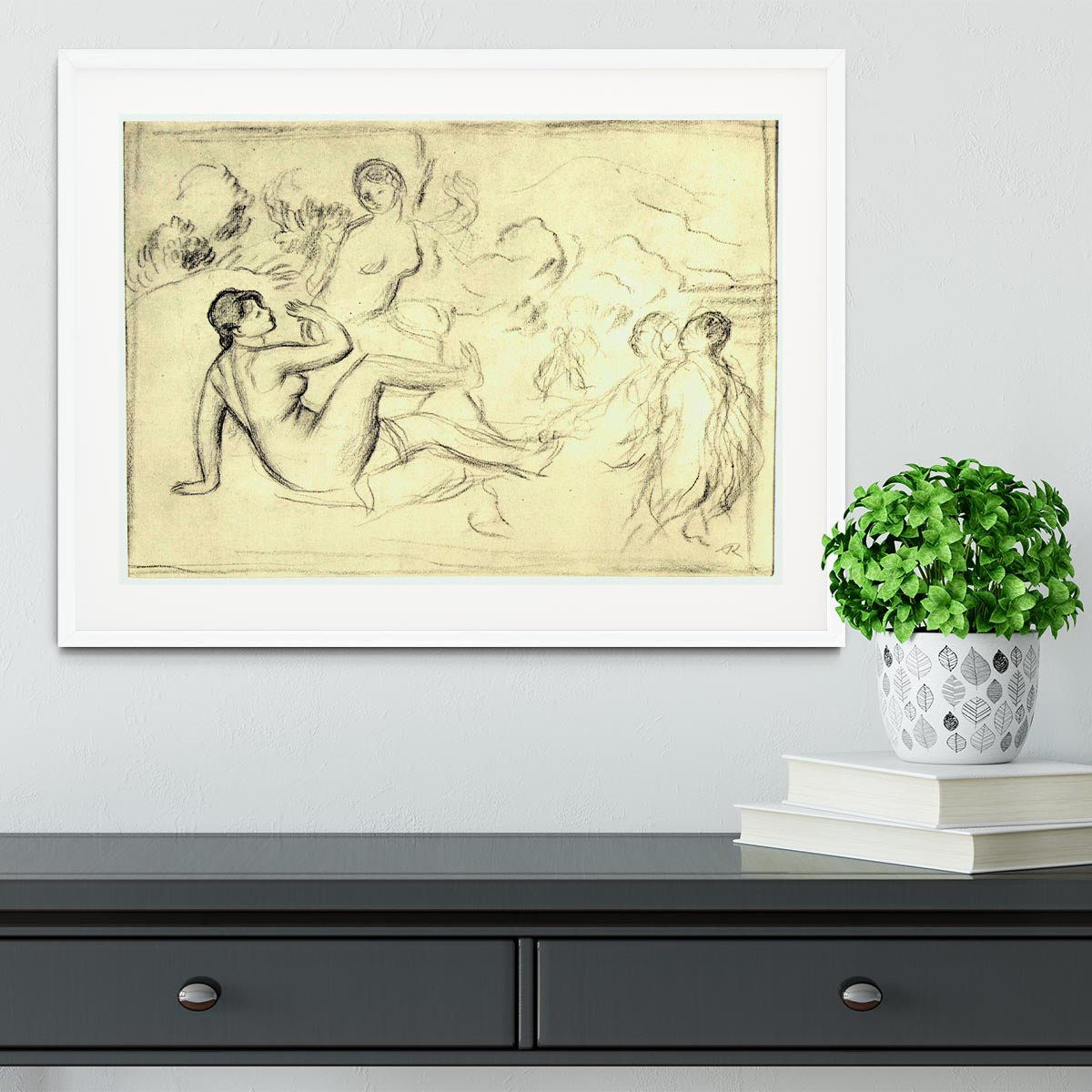 Bather 2 by Renoir Framed Print - Canvas Art Rocks - 5