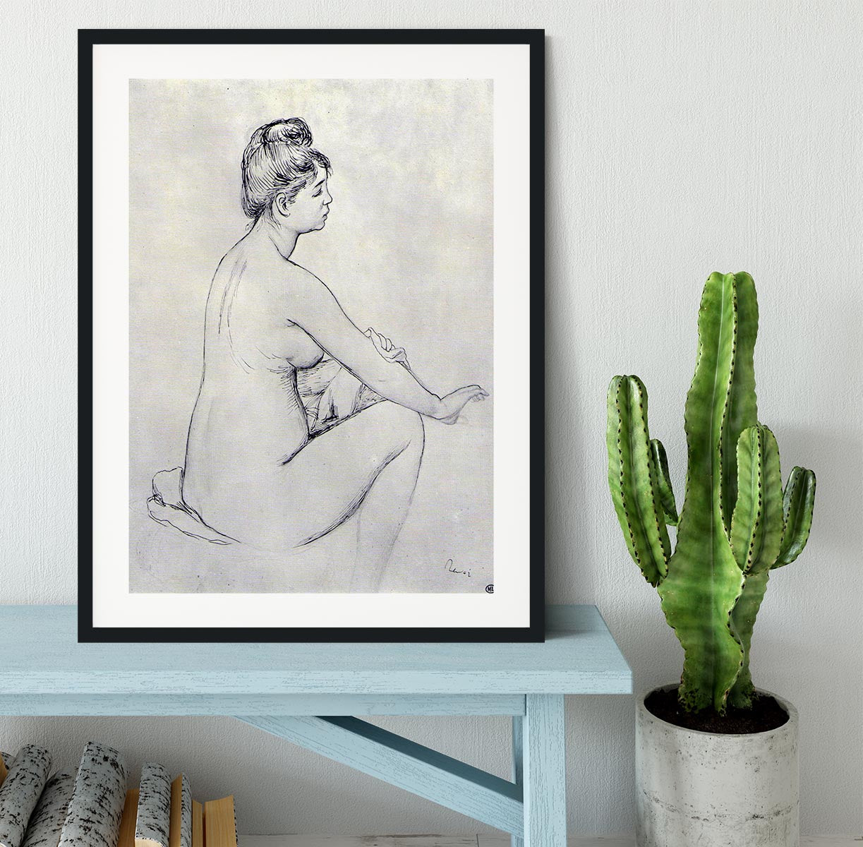 Bather by Renoir Framed Print - Canvas Art Rocks - 1