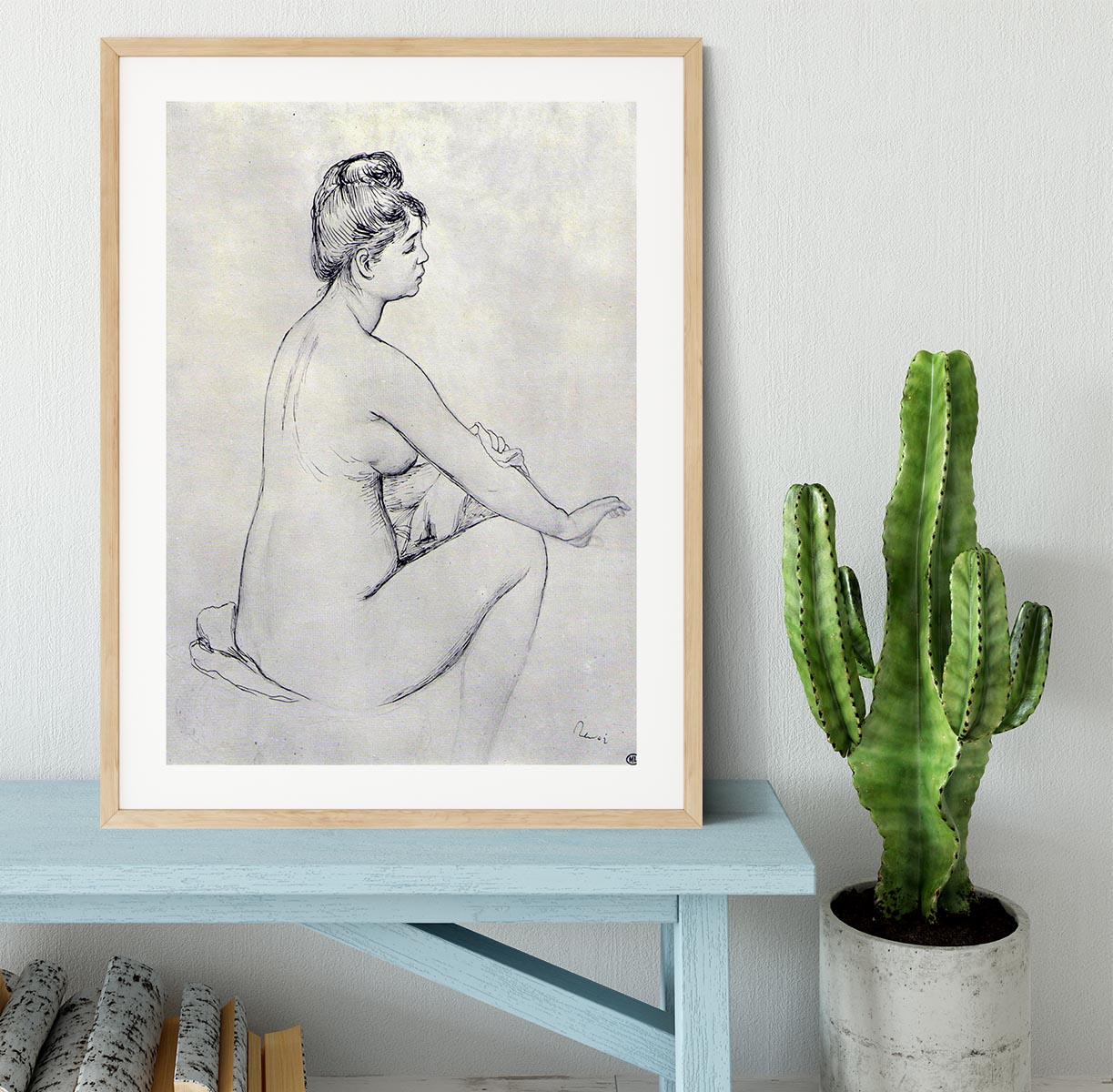 Bather by Renoir Framed Print - Canvas Art Rocks - 3