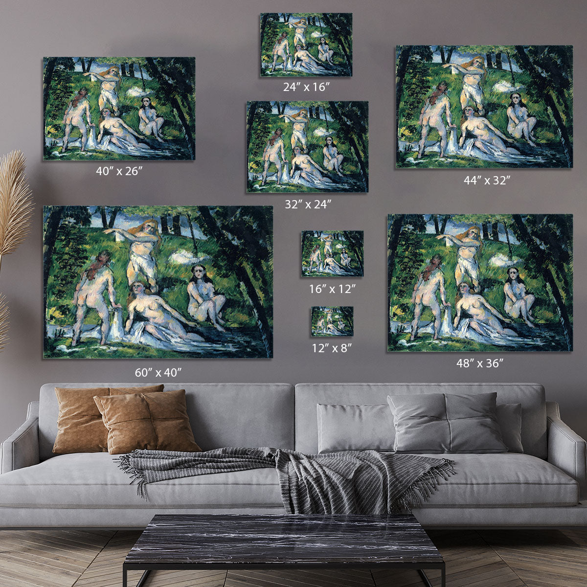 Bathers by Cezanne Canvas Print or Poster - Canvas Art Rocks - 7