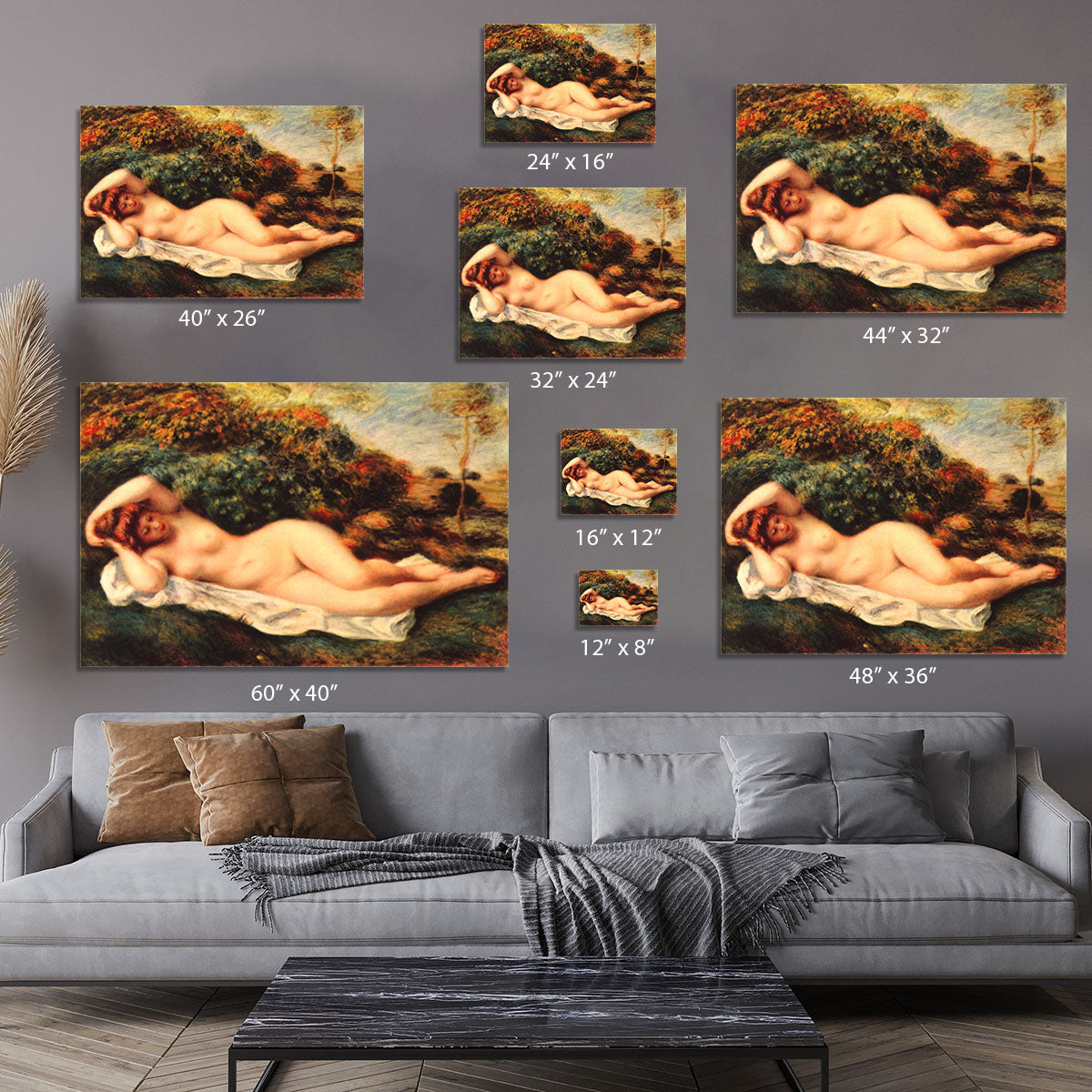 Bathing sleeping the baker by Renoir Canvas Print or Poster - Canvas Art Rocks - 7