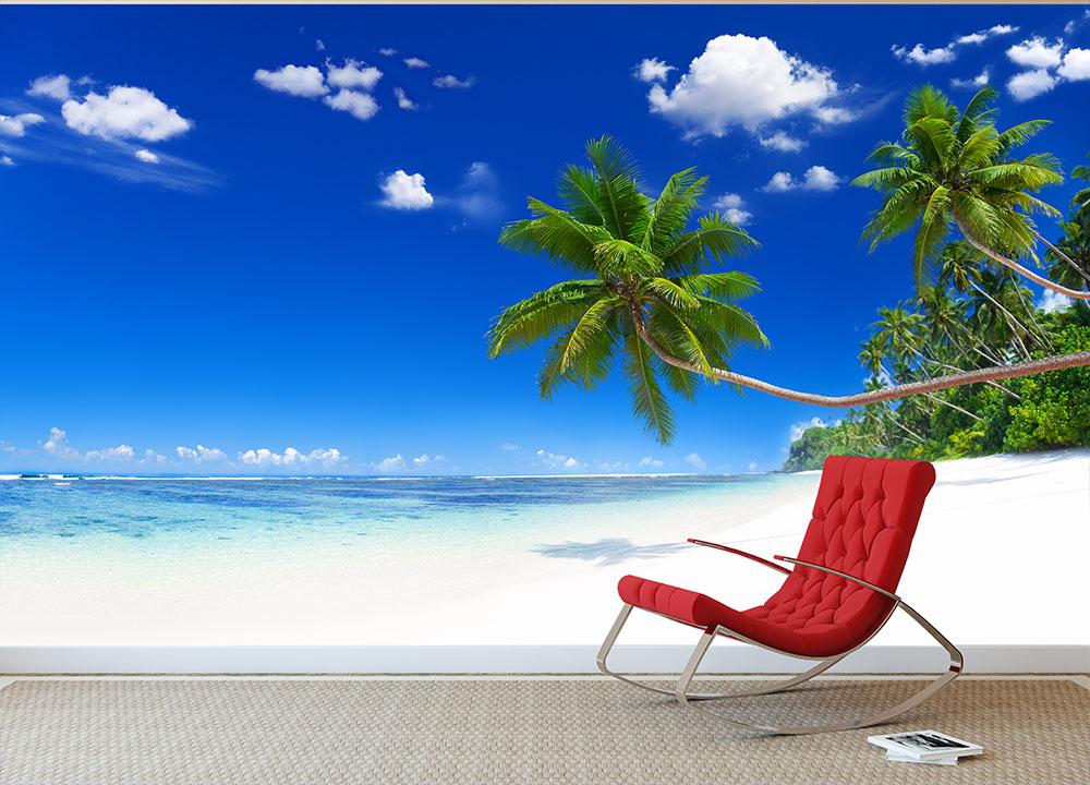 Beach Wall Mural Wallpaper - Canvas Art Rocks - 2