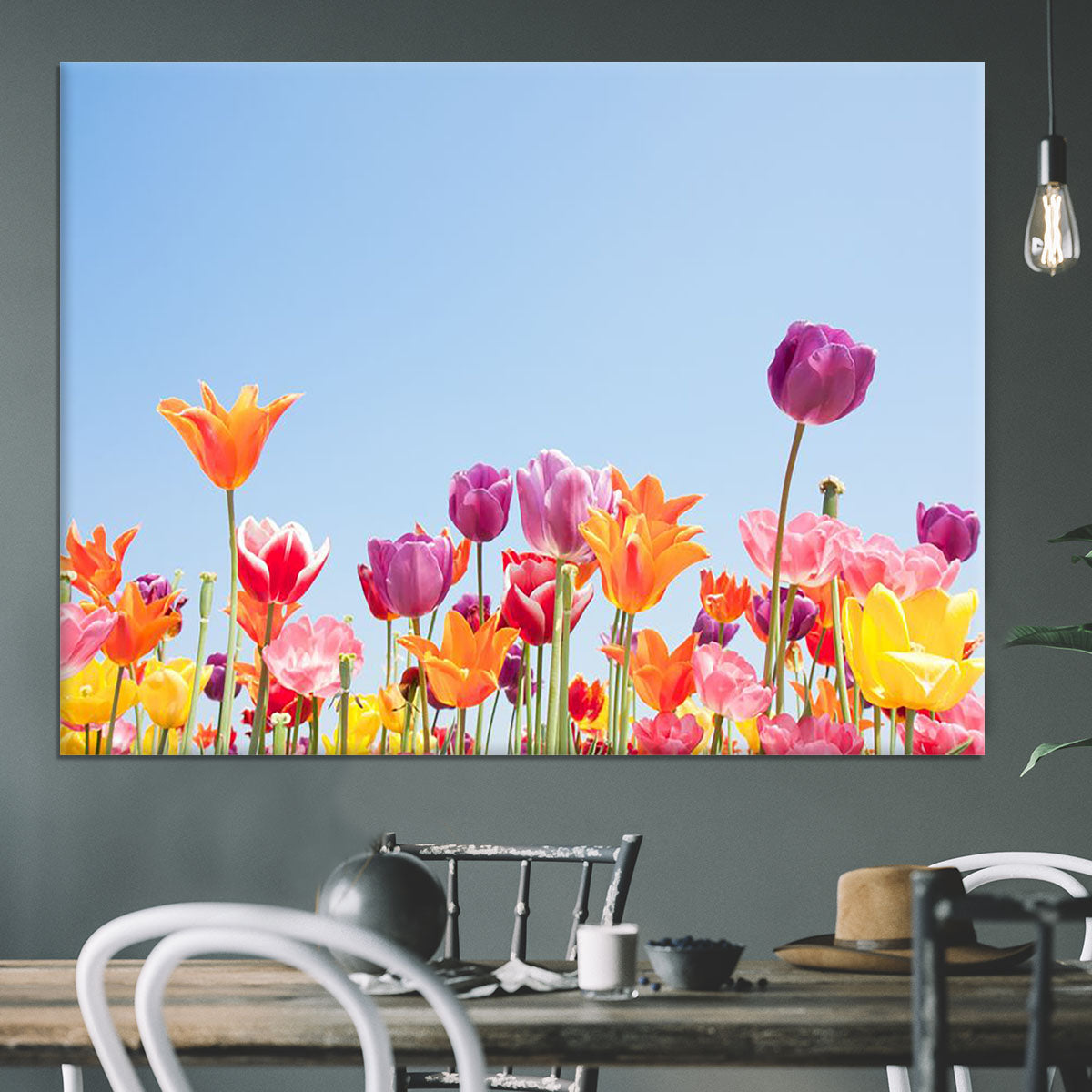 Beautiful coloured flowers Canvas Print or Poster - Canvas Art Rocks - 3
