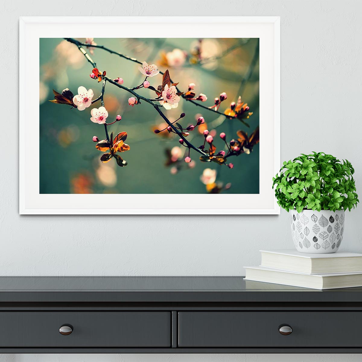 Beautiful flowering Japanese cherry Framed Print - Canvas Art Rocks - 5