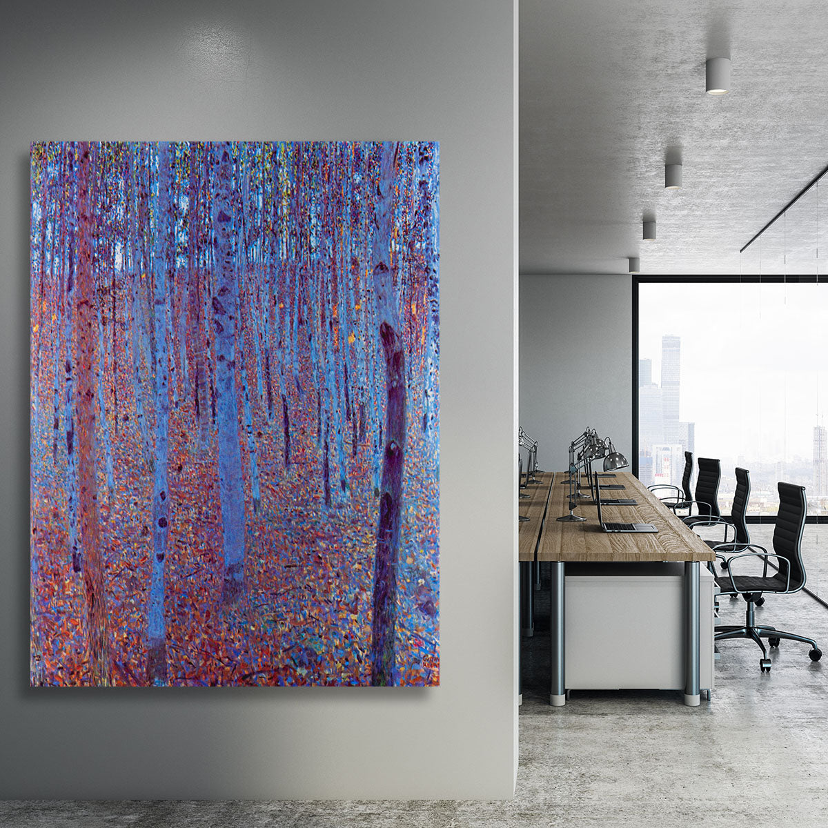 Beech Forest by Klimt Canvas Print or Poster - Canvas Art Rocks - 3