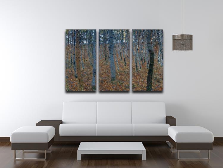 Beech Grove I by Klimt 3 Split Panel Canvas Print - Canvas Art Rocks - 3