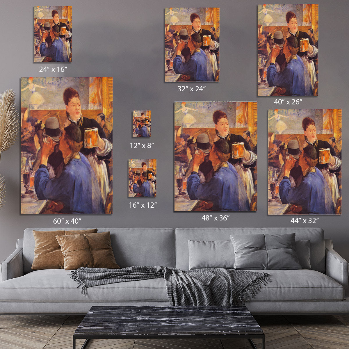 Beer Waitress by Manet Canvas Print or Poster - Canvas Art Rocks - 7