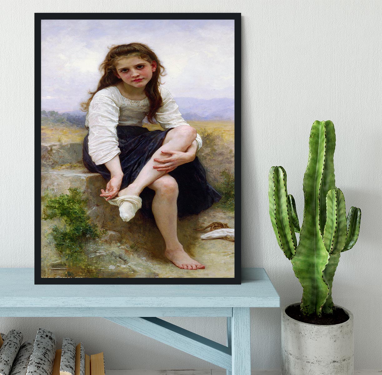 Before The Bath By Bouguereau Framed Print - Canvas Art Rocks - 2