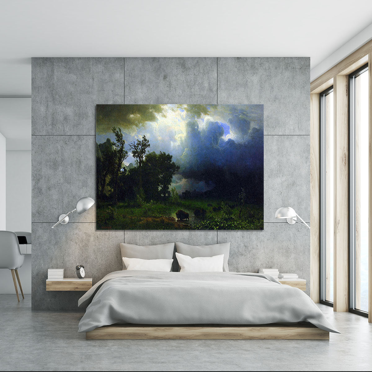 Before the Storm by Bierstadt Canvas Print or Poster - Canvas Art Rocks - 5