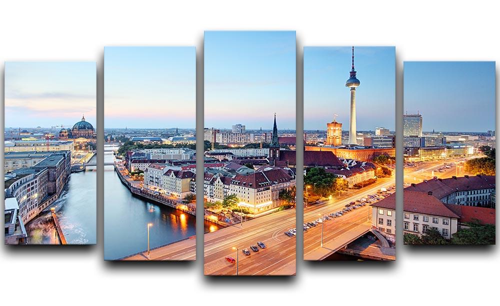 Berlin skyline 5 Split Panel Canvas  - Canvas Art Rocks - 1