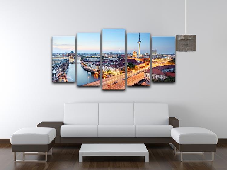 Berlin skyline 5 Split Panel Canvas - Canvas Art Rocks - 3