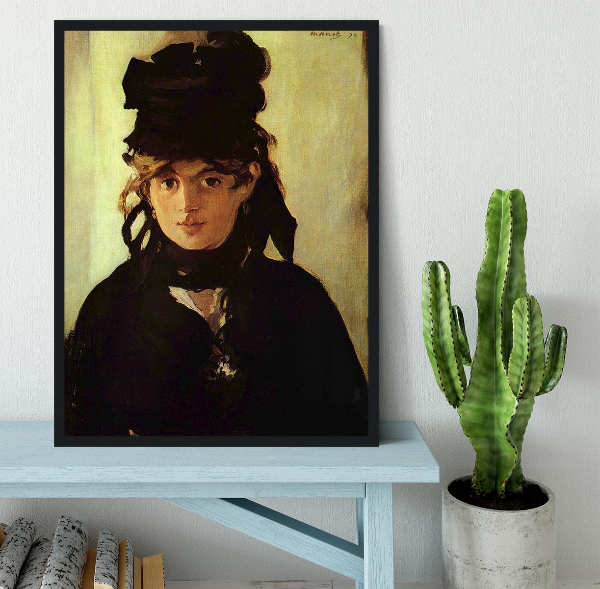 Berthe Morisot by Manet Framed Print - Canvas Art Rocks - 2