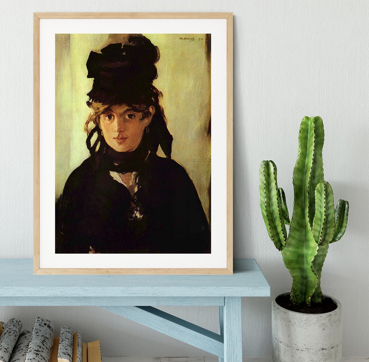 Berthe Morisot by Manet Framed Print - Canvas Art Rocks - 3
