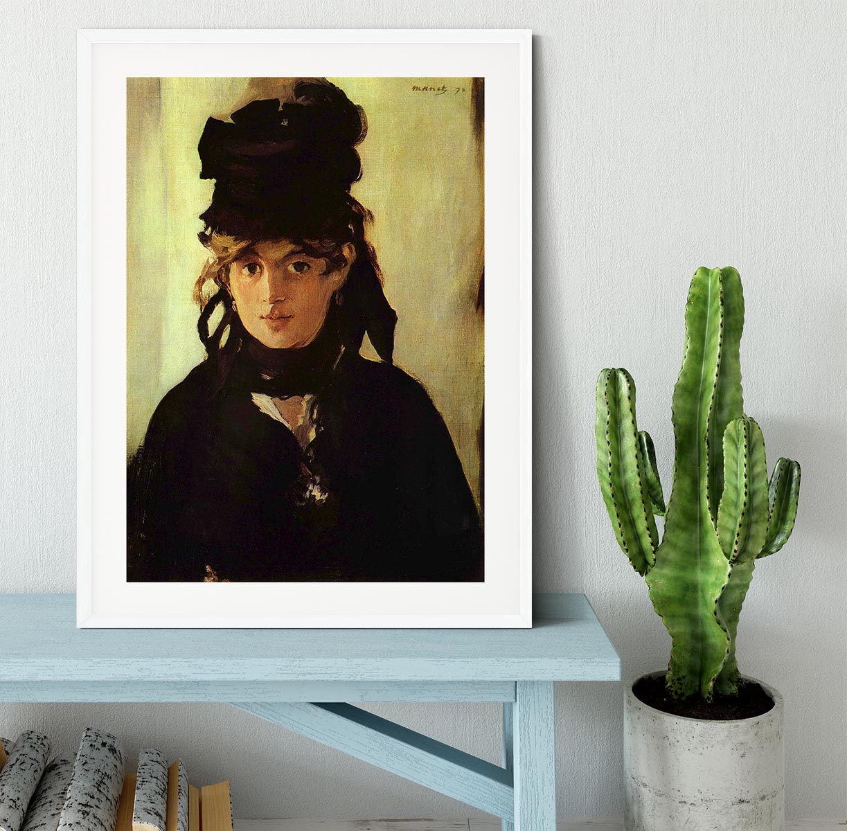 Berthe Morisot by Manet Framed Print - Canvas Art Rocks - 5
