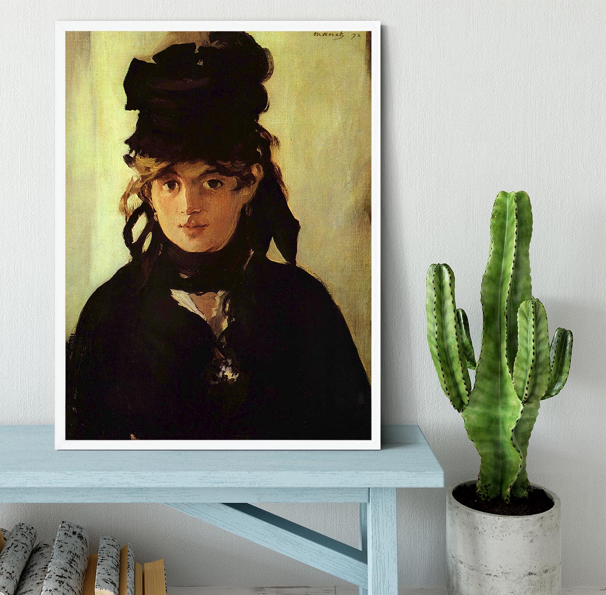 Berthe Morisot by Manet Framed Print - Canvas Art Rocks -6