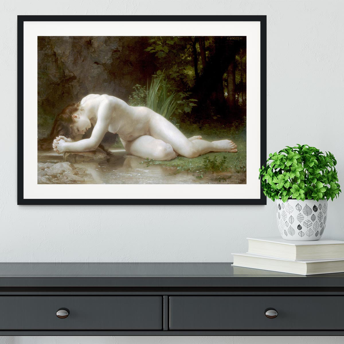 Biblis By Bouguereau Framed Print - Canvas Art Rocks - 1