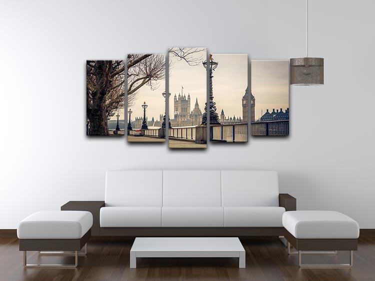 Big Ben and Houses of parliament 5 Split Panel Canvas - Canvas Art Rocks - 3