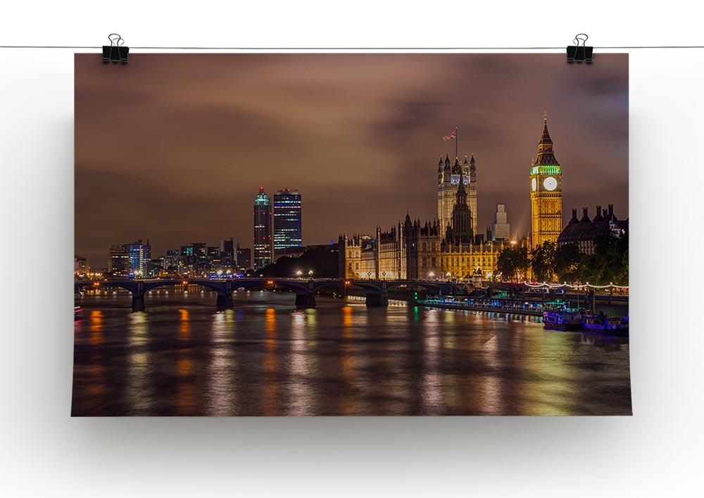 Big Ben and Westminster Bridge Canvas Print or Poster - Canvas Art Rocks - 2