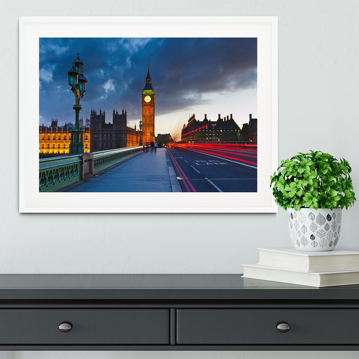 Big Ben at night London Framed Print - Canvas Art Rocks - 5