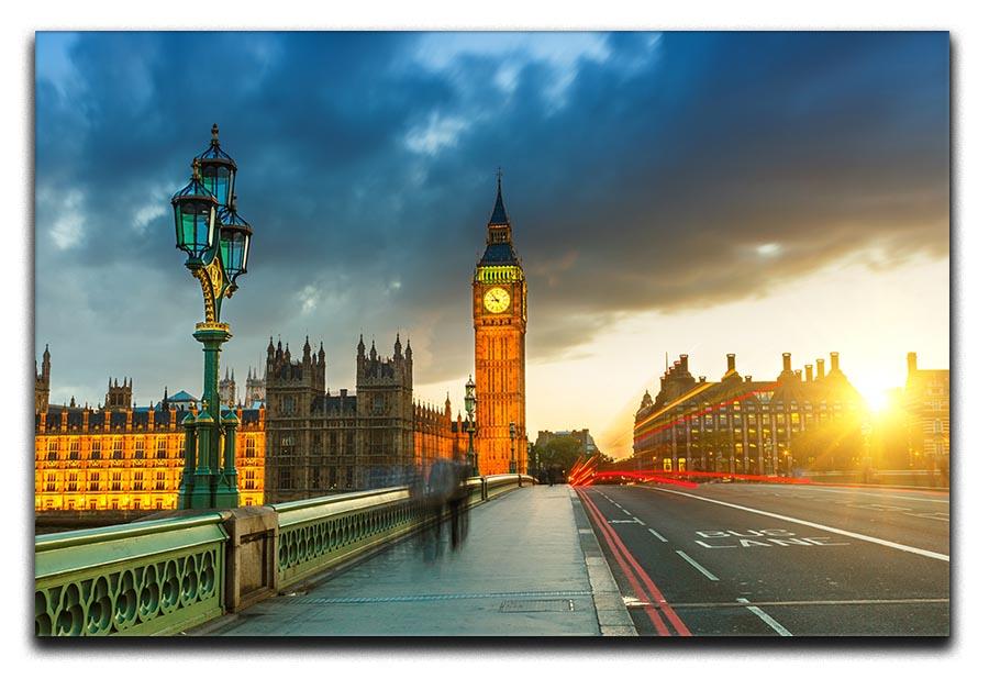 Big Ben at sunset Canvas Print or Poster  - Canvas Art Rocks - 1