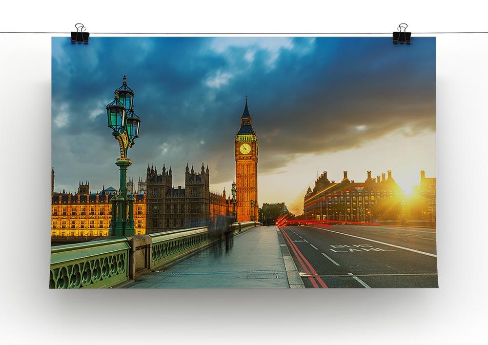 Big Ben at sunset Canvas Print or Poster - Canvas Art Rocks - 2