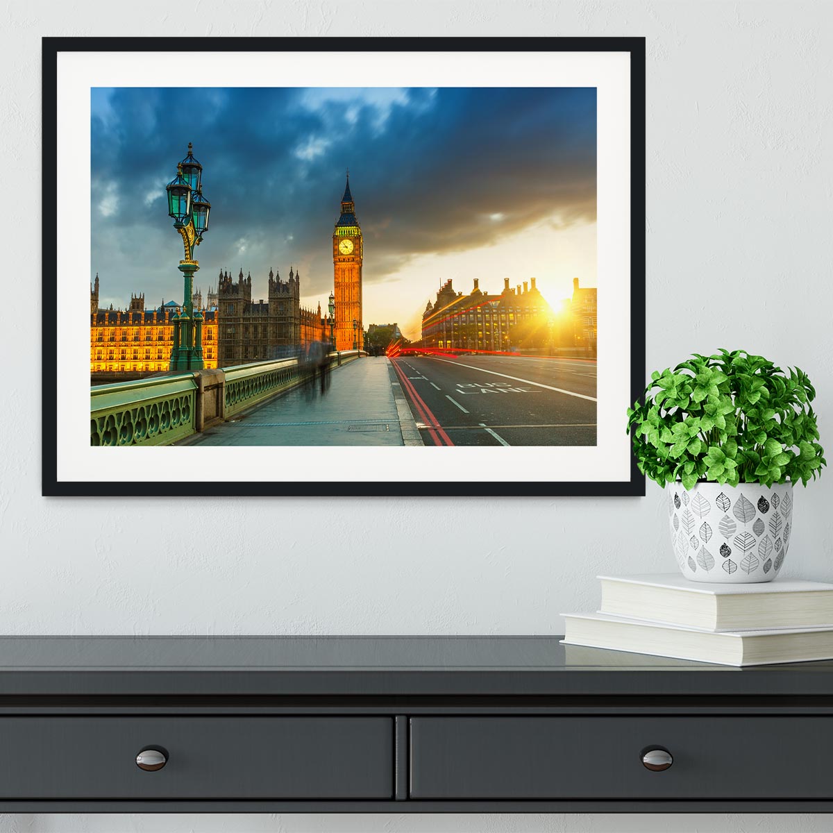Big Ben at sunset Framed Print - Canvas Art Rocks - 1