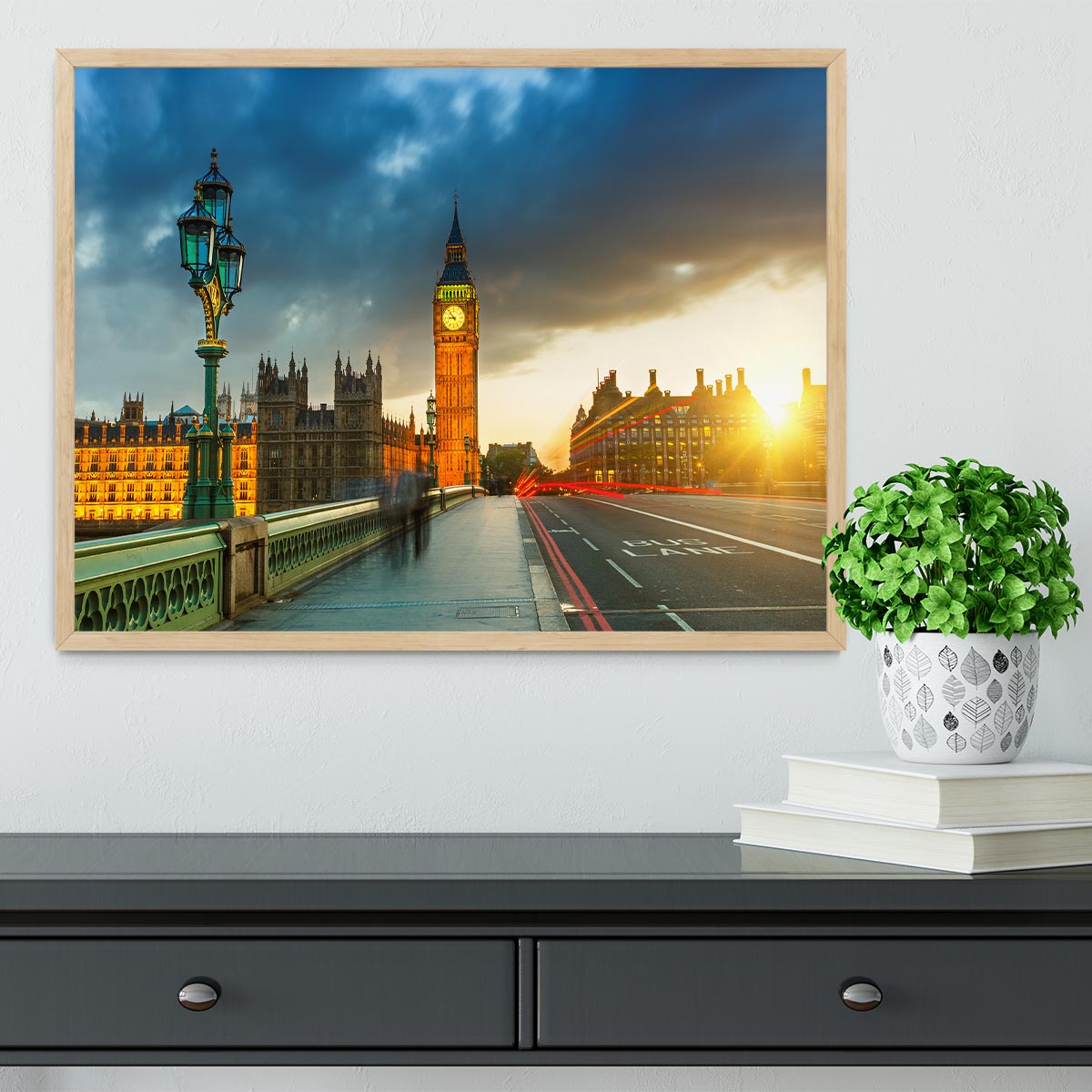 Big Ben at sunset Framed Print - Canvas Art Rocks - 4