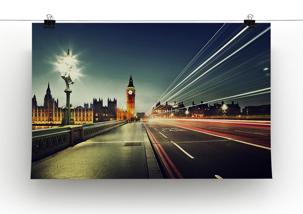 Big Ben from Westminster Bridge Canvas Print or Poster - Canvas Art Rocks - 2