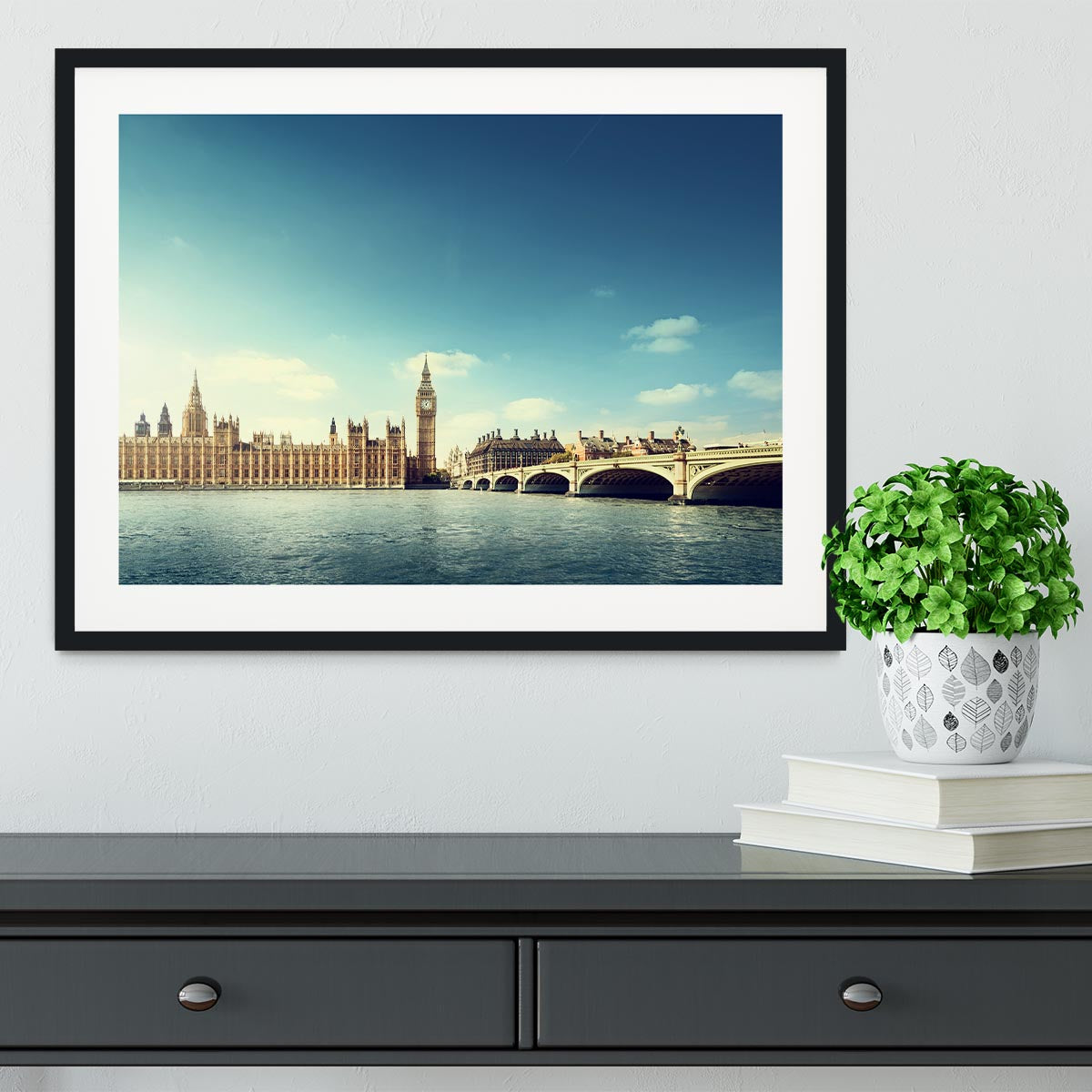 Big Ben in sunny day Framed Print - Canvas Art Rocks - 1