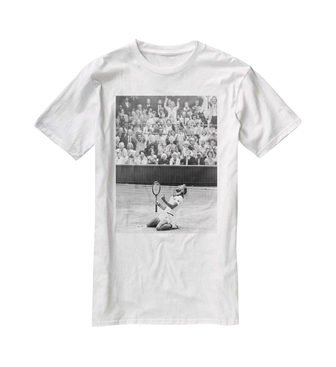 Bjorn Borg celebrates at Wimbledon T-Shirt - Canvas Art Rocks - 5