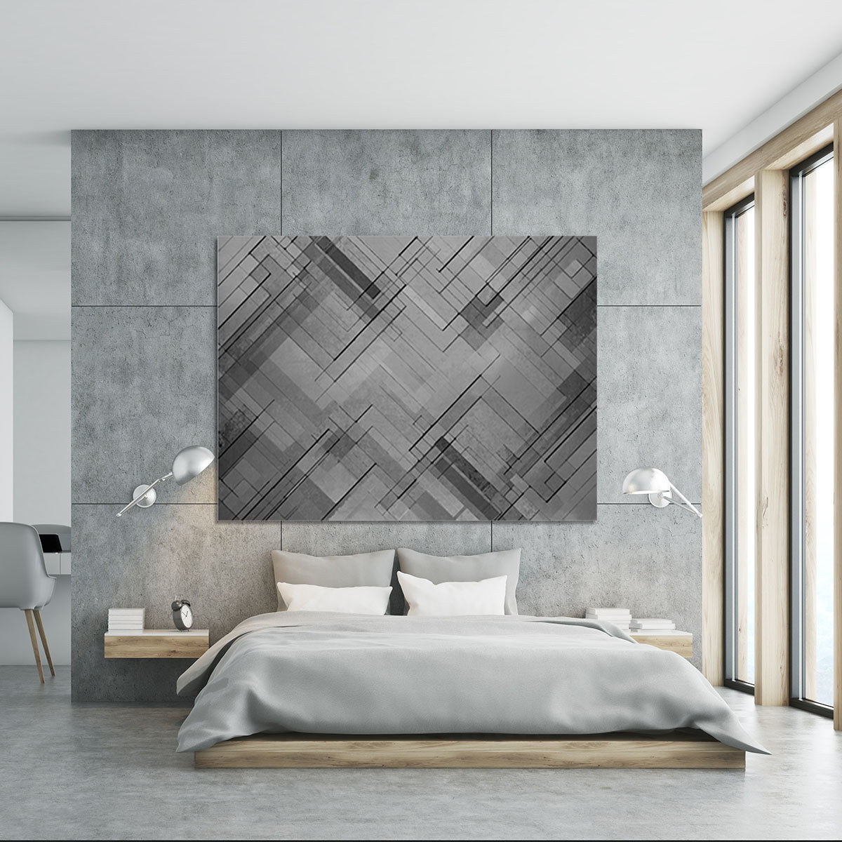 Black Chevron Background Canvas Print or Poster - Canvas Art Rocks - 5