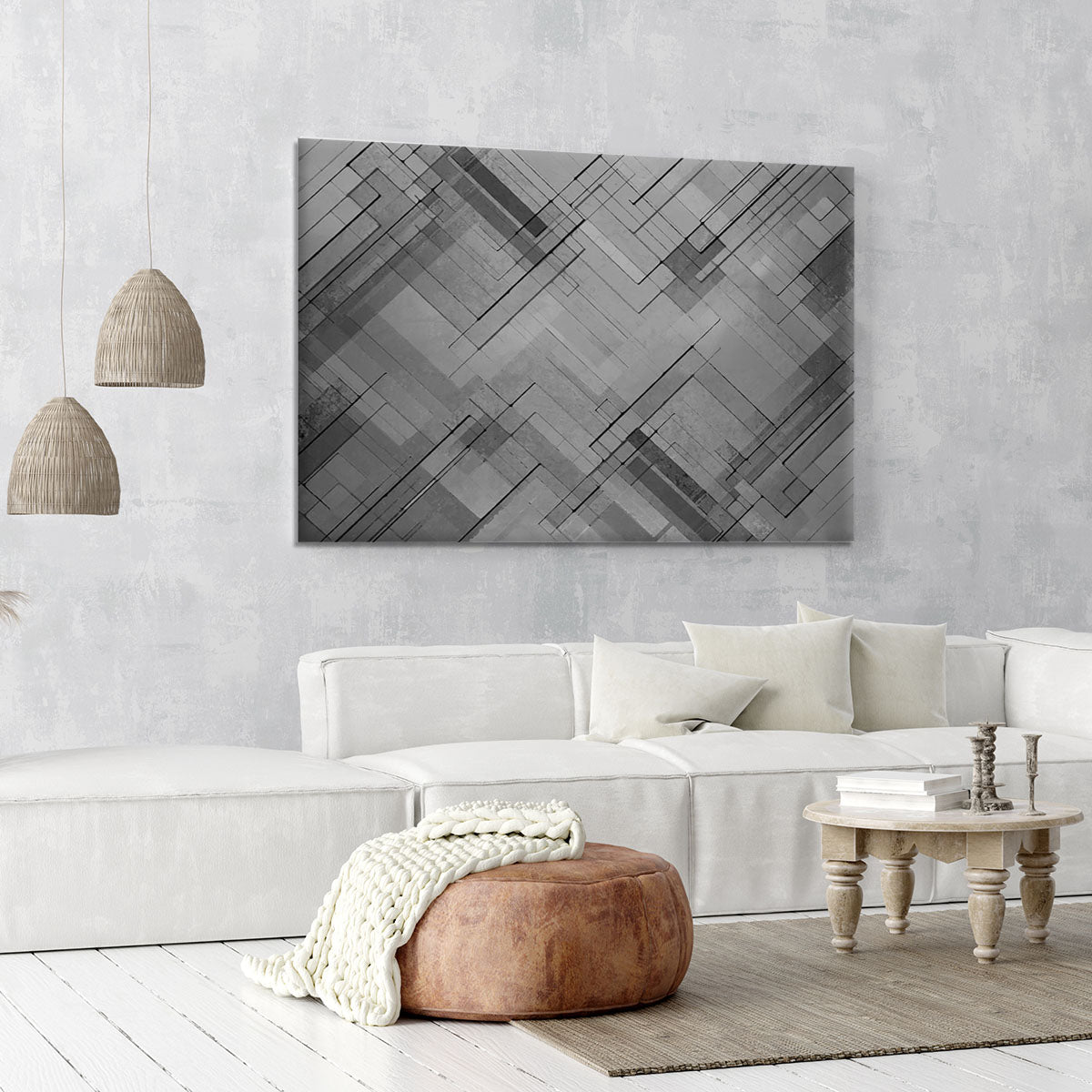 Black Chevron Background Canvas Print or Poster - Canvas Art Rocks - 6