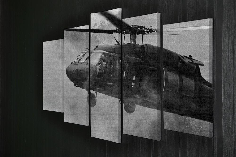 Black Hawk Helicopter 5 Split Panel Canvas - Canvas Art Rocks - 2