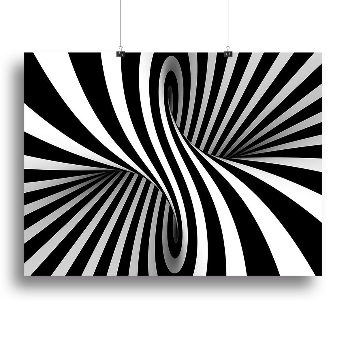 Black and White Optical Ilusion Canvas Print or Poster - Canvas Art Rocks - 2