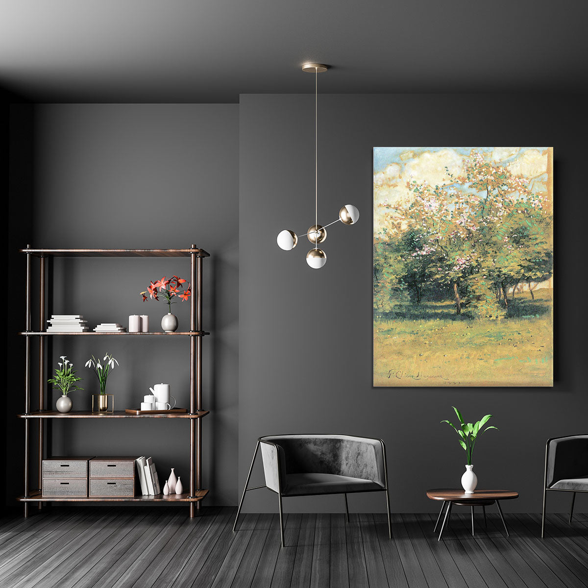 Blooming Trees by Hassam Canvas Print or Poster - Canvas Art Rocks - 5