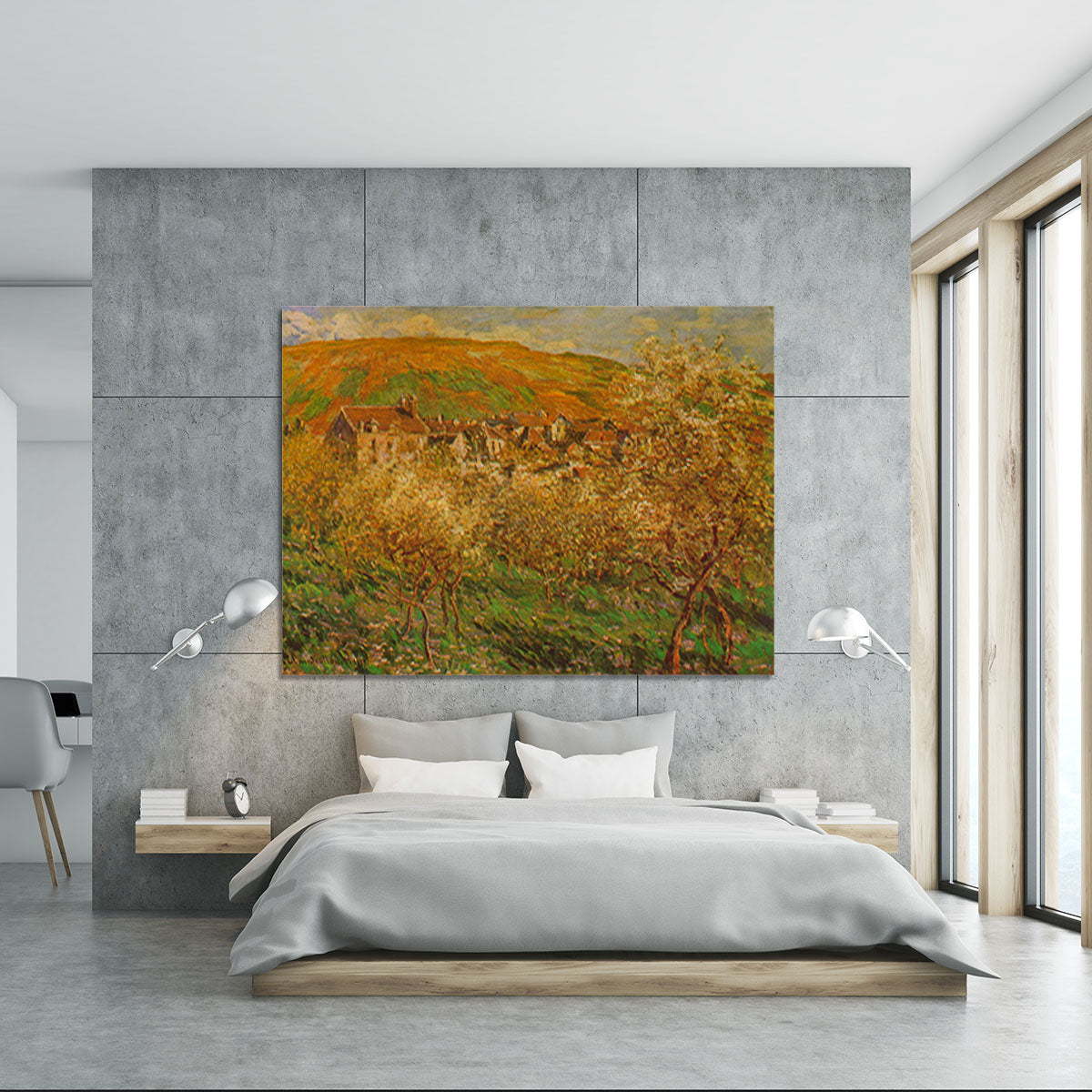 Blooming apple trees by Monet Canvas Print or Poster - Canvas Art Rocks - 5