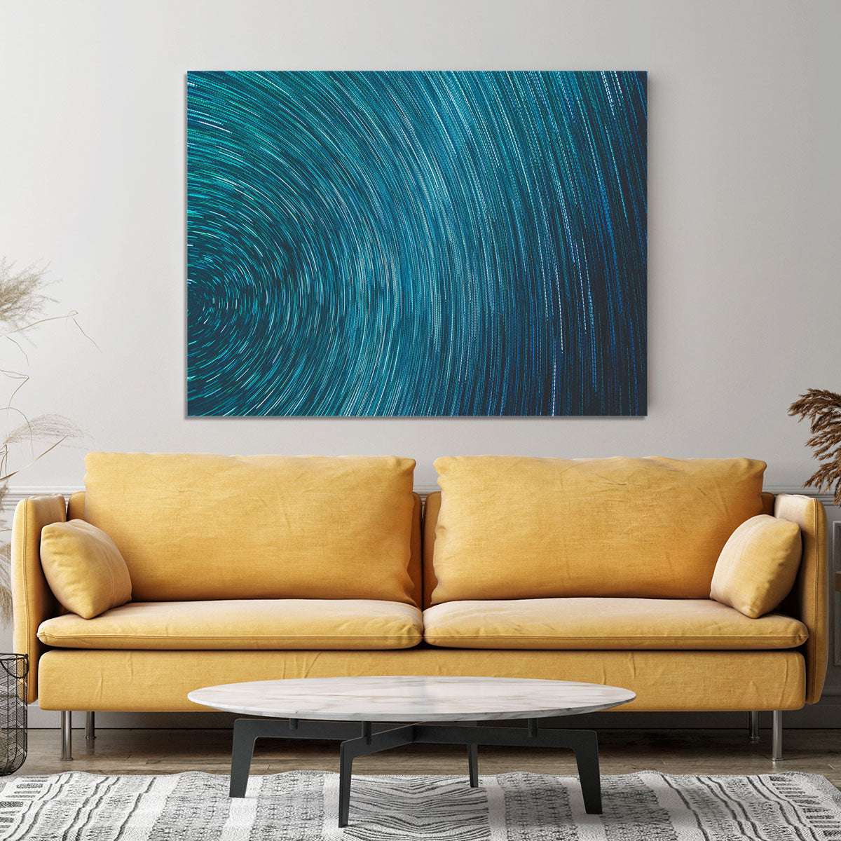 Blue Star Abstract Painting Canvas Print or Poster - Canvas Art Rocks - 4