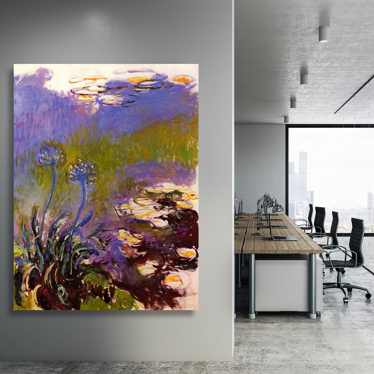 Blue Tuberosen by Monet Canvas Print or Poster - Canvas Art Rocks - 3