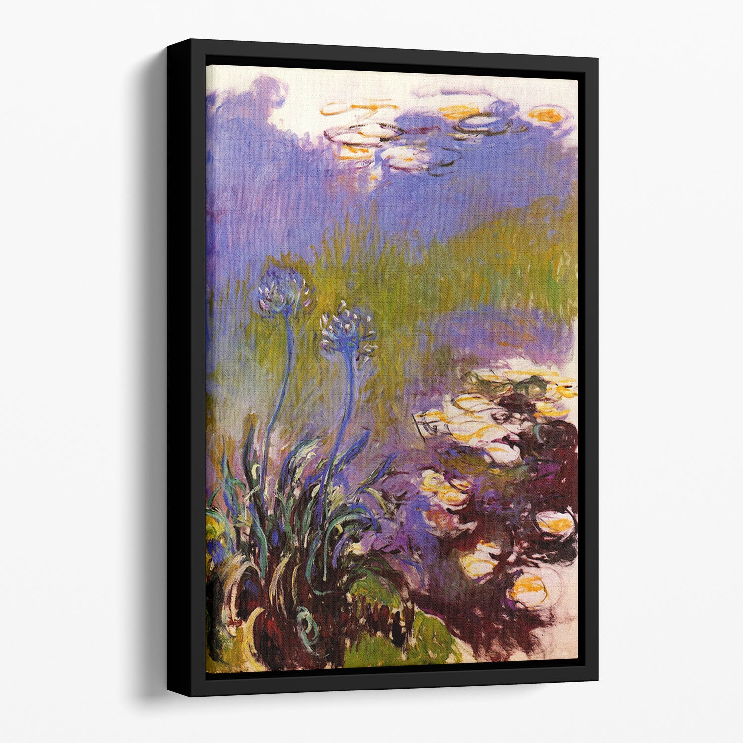 Blue Tuberosen by Monet Floating Framed Canvas