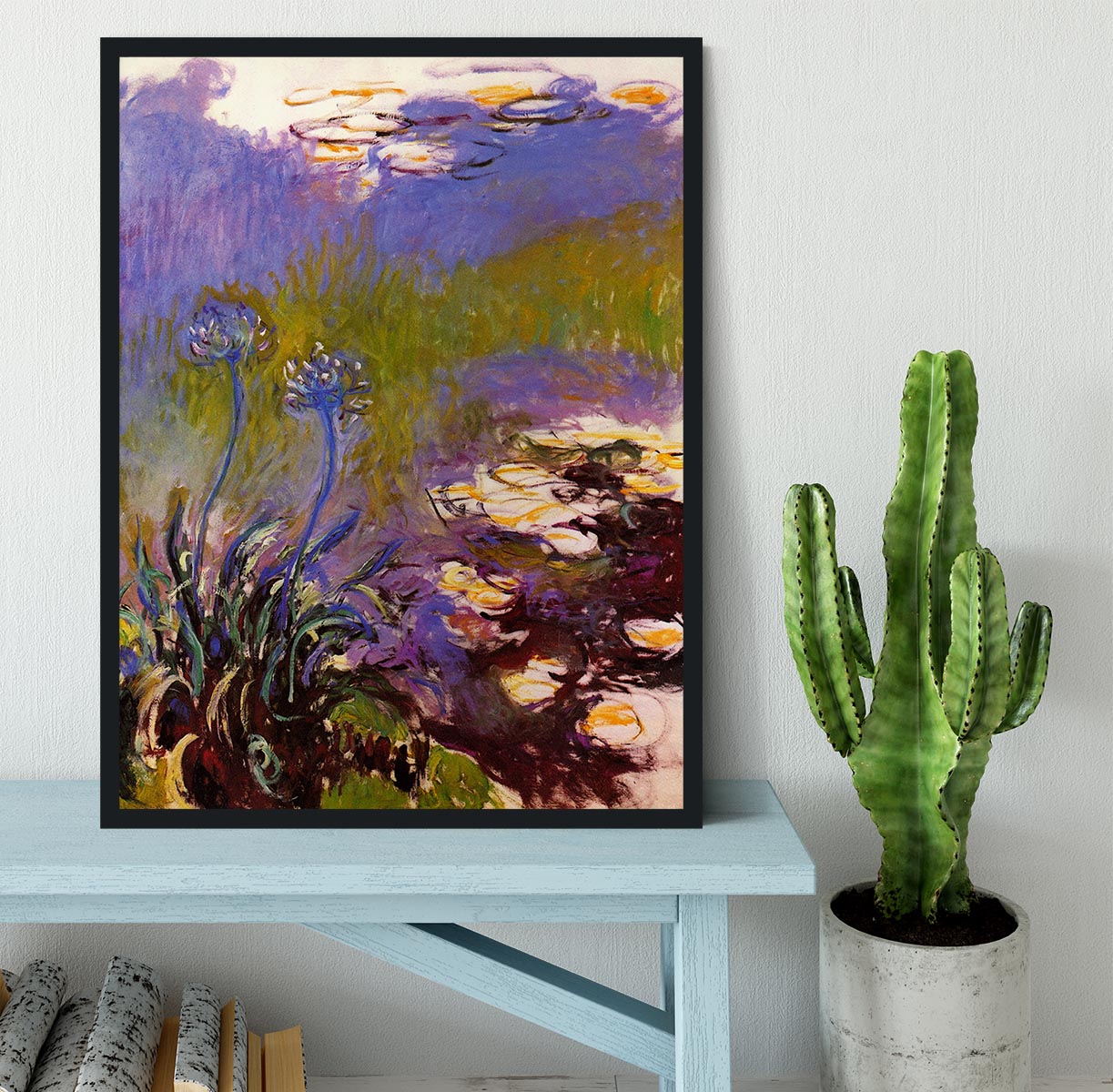 Blue Tuberosen by Monet Framed Print - Canvas Art Rocks - 2