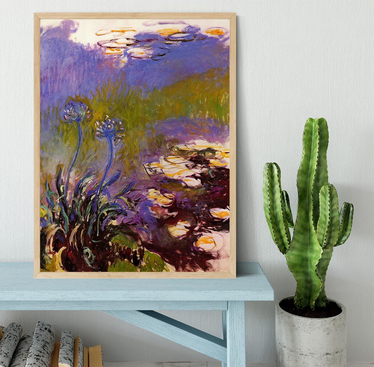 Blue Tuberosen by Monet Framed Print - Canvas Art Rocks - 4