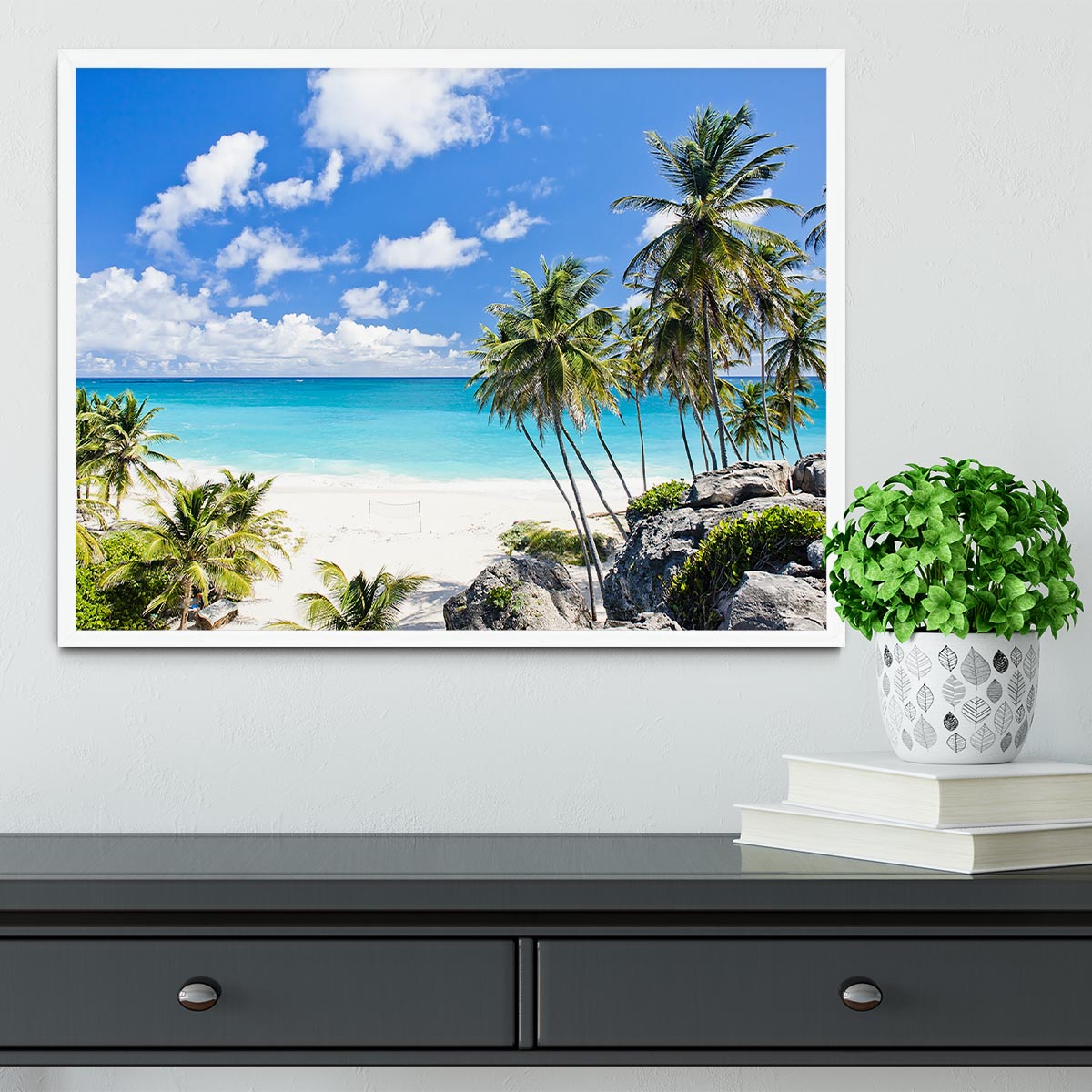 Bottom Bay Barbados Framed Print - Canvas Art Rocks -6