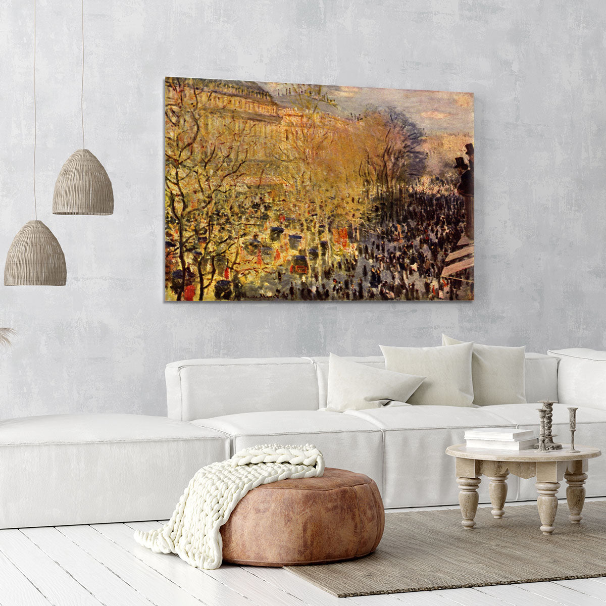 Boulevard of Capucines in Paris by Monet Canvas Print or Poster - Canvas Art Rocks - 6