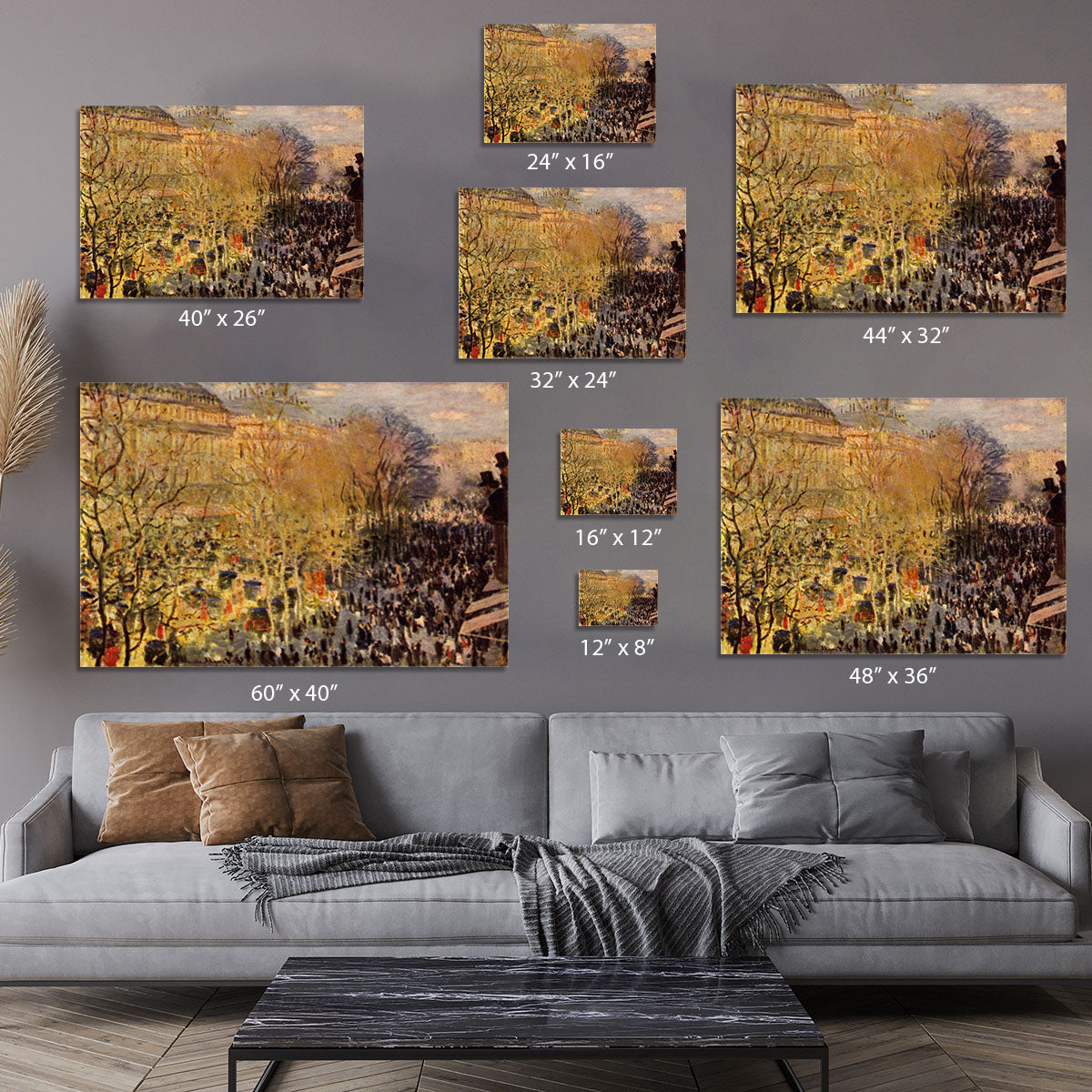 Boulevard of Capucines in Paris by Monet Canvas Print or Poster - Canvas Art Rocks - 7