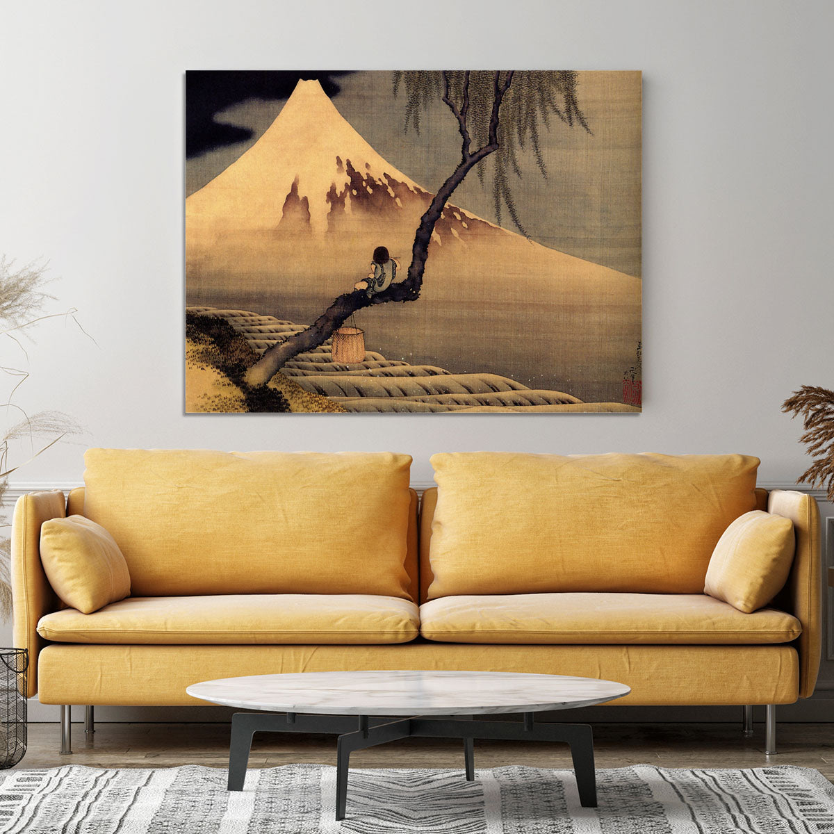 Boy in front of Fujiama by Hokusai Canvas Print or Poster - Canvas Art Rocks - 4